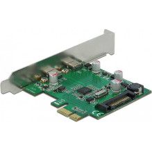 DELOCK PCIe x1 2x išorinis SuperSpeed ??USB - (USB 3.2 Gen 1) USB Tip