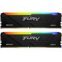 „Kingston Fury Beast RGB“ 2x8GB DDR4 3600MHz DIMM KF436C17BB2AK2 / 16 atminties modulis