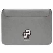 Karl Lagerfeld KLCS16SAKCPMG 16" Silver Saffian