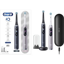 Oral-B iO9 Duo juodo onikso / rožinio kvarco Oral-B iO9 Duo juodo onikso / rožinio kvarco
