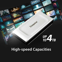 Kingston Kingston XS2000 Portable - SSD - 4TB - USB-C 3.2 Gen 2x2 (20 Gbit / s), Kingston Kingston XS2000 Portable - SSD - 4TB - USB-C 3.2 Gen 2x2 (20 Gbit / s),