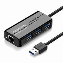 „Ugreen 20265“ daugiafunkcis eterneto adapteris, 3 x USB 3.0, 1 x RJ45