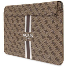 Guess PU 4G Spausdintų juostelių kompiuterio dėklas 13/14 colių, rudas Guess PU 4G Spausdintų juostelių kompiuterio dėklas 13/14 colių, rudas