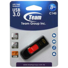 TEAM GROUP 8GB C145 USB 3.2 Juoda-raudona TEAM GROUP 8GB C145 USB 3.2 Juoda-raudona