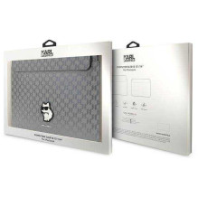 Karl Lagerfeld Saffiano Monogram Choupette 14' Silver Karl Lagerfeld Saffiano Monogram Choupette 14' Silver