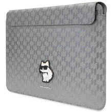 Karl Lagerfeld Saffiano Monogram Choupette 14' Silver Karl Lagerfeld Saffiano Monogram Choupette 14' Silver