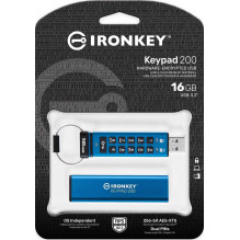 „Kingston“ 16 GB „IronKey“ klaviatūra, 200 USB 3.0