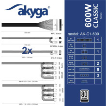 Akyga AK-C1-600 600W