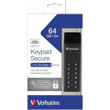 Verbatim 64GB Saugi klaviatūra USB 3.2 Juoda Verbatim 64GB Saugi klaviatūra USB 3.2 Juoda