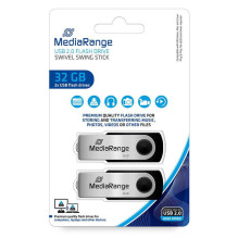 MediaRange 2x32GB MR911-2 USB 2.0 Black / Silver