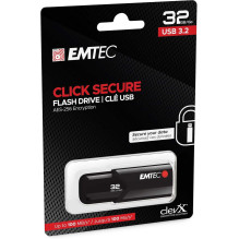 Emtec 32GB B120 Spustelėkite Secure USB 3.2 Juoda Emtec 32GB B120 Spustelėkite Secure USB 3.2 Juoda