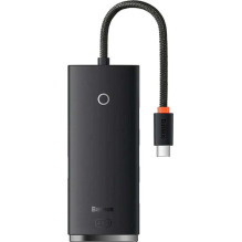 „Baseus Lite“ serijos USB-C į 4 USB 3.0, juodos spalvos „Baseus Lite“ serijos USB-C į 4 USB 3.0, juodos spalvos