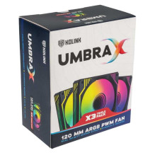 Kolink Umbra X 120 mm Case Trigubas ventiliatoriaus paketas Kolink Umbra X 120 mm Case Trigubas ventiliatoriaus paketas