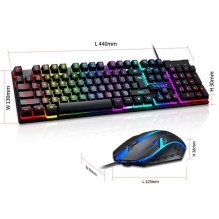 T-Wolf TF200 LED žaidimų klaviatūra (EN) + pelė