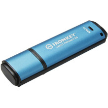 Kingston 128GB IronKey Vault Privacy 50 USB 3.2 Light Blue Kingston 128GB IronKey Vault Privacy 50 USB 3.2 Light Blue