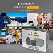 Easypix „MyStudio“ belaidis mikrofonas „Uno 62023“ Easypix „MyStudio“ belaidis mikrofonas „Uno 62023“