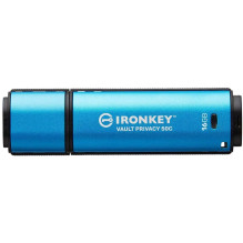 „Kingston“ 16 GB „IronKey Vault Privacy 50“ USB-C 3.2 šviesiai mėlyna „Kingston“ 16 GB „IronKey Vault Privacy 50“ USB-C 3.2 šviesiai mėlyna