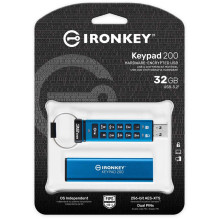 „Kingston“ 32 GB „IronKey“ klaviatūra, 200 USB 3.2 atmintis „Kingston“ 32 GB „IronKey“ klaviatūra, 200 USB 3.2 atmintis