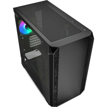 Sharkoon MK2 RGB bokšto tipo korpusas, juodas grūdintas stiklas