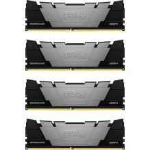 Kingston Fury Renegade Juoda / Silver 4x16GB DDR4 3600MHZ UDIMM KF436C16RB12K4 / 64 Kingston Fury Renegade Juoda / Silver 4x16GB DDR4 3600MHZ UDIMM KF436C16RB12K4 / 64