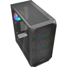 Sharkoon AK3 RGB bokšto tipo korpusas, juodas