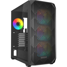 Sharkoon AK3 RGB bokšto tipo korpusas, juodas