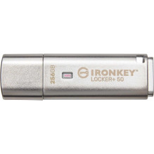 „Kingston IronKey Locker+“ 256 GB USB 3.2 atmintis „Kingston IronKey Locker+“ 256 GB USB 3.2 atmintis