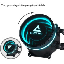 Chieftec Iceberg 360 Tamsus 120 mm procesoriaus aušintuvas CLC-360-BLK Chieftec Iceberg 360 Tamsus 120 mm procesoriaus aušintuvas CLC-360-BLK