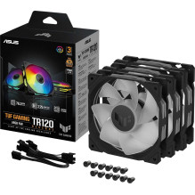 „Asus TUF Gaming TR120 ARGB“ atvirkštinis 3 vnt. 120 mm korpuso ventiliatorių rinkinys 90DA00D0-B09020 „Asus TUF Gaming TR120 ARGB“ atvirkštinis 3 vnt. 120 mm korpuso ventiliatorių rinkinys 90DA00D0-B09020