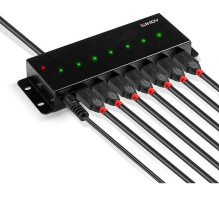 Lindy 42794 USB 7 prievadas juodas
