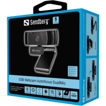 „Sandberg 134-38“ USB internetinė kamera su automatiniu fokusavimu, dvigubu mikrofonu „Sandberg 134-38“ USB internetinė kamera su automatiniu fokusavimu, dvigubu mikrofonu