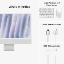 Apple iMac 24' 4.5K Retina M4 16GB 256SSD EN Sidabrinis MWUC3ZE / A Apple iMac 24' 4.5K Retina M4 16GB 256SSD EN Sidabrinis MWUC3ZE / A