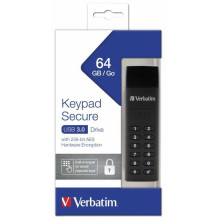 Verbatim 64GB Secure Keypad USB 3.0 Black Verbatim 64GB Secure Keypad USB 3.0 Black