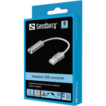 „Sandberg 134-13“ ausinių USB keitiklis „Sandberg 134-13“ ausinių USB keitiklis