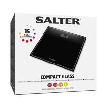 Salter 9207 BCFEU12 Kompaktiškos elektroninės vonios svarstyklės – juodos