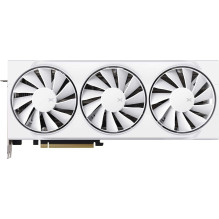 „XFX Radeon RX 9070 Swift OC“ – balta žaidimų vaizdo plokštė, 16 GB GDDR6, 256 bitų atmintis. „XFX Radeon RX 9070 Swift OC“ – balta žaidimų vaizdo plokštė, 16 GB GDDR6, 256 bitų atmintis.