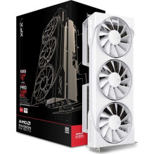 „XFX Radeon RX 9070 Swift OC“ – balta žaidimų vaizdo plokštė, 16 GB GDDR6, 256 bitų atmintis. „XFX Radeon RX 9070 Swift OC“ – balta žaidimų vaizdo plokštė, 16 GB GDDR6, 256 bitų atmintis.