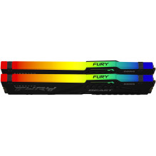 „Kingston Fury Beast RGB Black“ 2x64GB DDR5 5600MHz DIMM KF556C36BBEAK2-128 atmintis