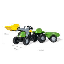 Rolly Toys Rolly Toys Žalias „Rolly“ traktorius su kaušu ir priekaba 023134 (5023134)