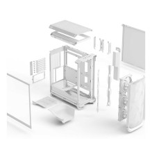 „Fractal Design Midi Meshify 3 White TG Clear Tint“ korpusas