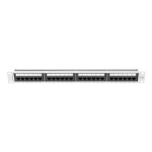 Lanberg Pataisymo skydelis 24port 1U cat.6A UTP balta