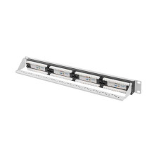 Lanberg Pataisymo skydelis 24port 1U cat.6A UTP balta