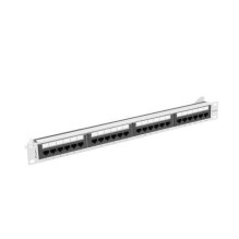 Lanberg Pataisymo skydelis 24port 1U cat.6A UTP balta