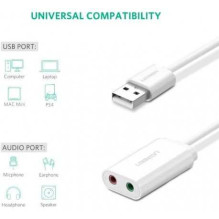 Ugreen 30143 USB 2.0 External Sound Adapter for PC Ugreen 30143 USB 2.0 External Sound Adapter for PC
