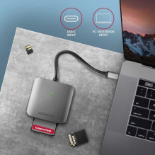 Axagon CRE-S3C SuperSpeed USB-C UHS-II reader Axagon CRE-S3C SuperSpeed USB-C UHS-II reader