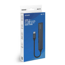 Savio USB-C hub - 3 x USB-A 2.0, 1 x USB-A 3.0 AK-71