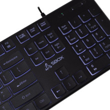 Sbox K-22 klaviatūra, juoda (JAV)