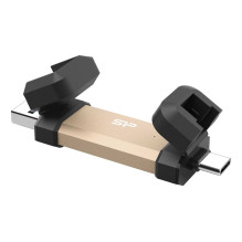 Silicon Power 500GB DS72 Dvigubas USB-C USB-A 3.2 Gold