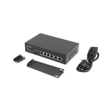 Lanberg Switch PoE 19 colių 6 prievadų 100 MB RSFE-4P-2FE-60