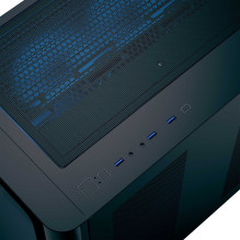 Aerocool P500C-G-BK-V1 oN Pilnai grūdintas stiklas (B) Juodas